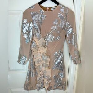 Self-Portrait Crew Neck Mini Dress